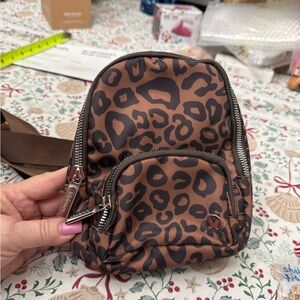 Leopard Print Mini Backpack